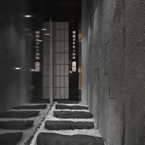 现代日餐饮厅走廊3D模型下载